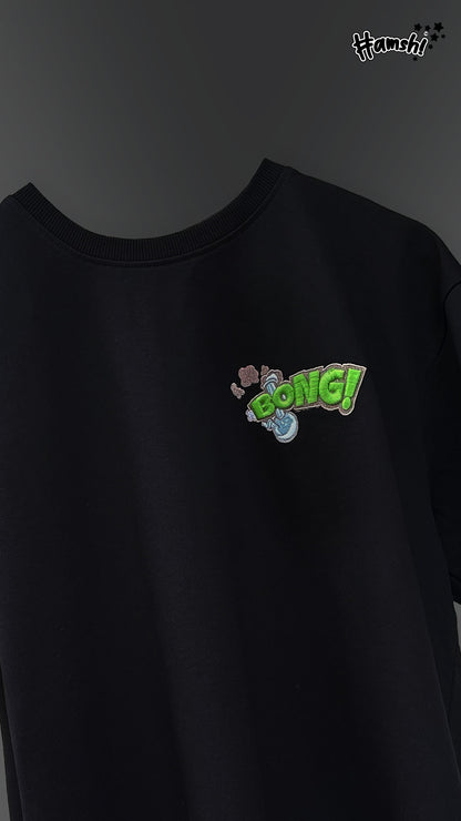 Bong -3D Embroidery T-shirt - Black