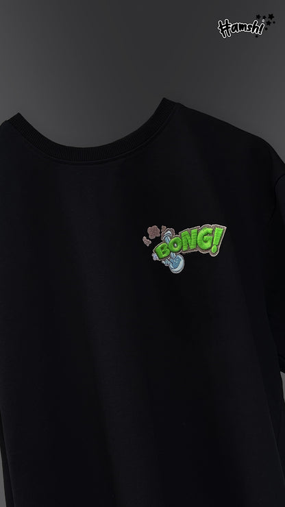 Bong -3D Embroidery T-shirt - Black