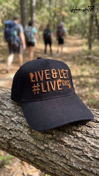 Live & Let Live Embroidery Cap - Black