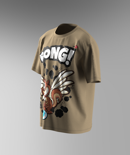 Bong Fly Print T-shirt - Beige