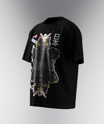 Transformer Mirror Print T-shirt -Black