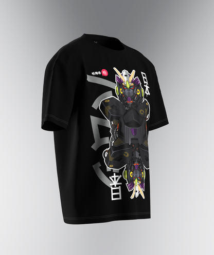 Transformer Mirror Print T-shirt -Black