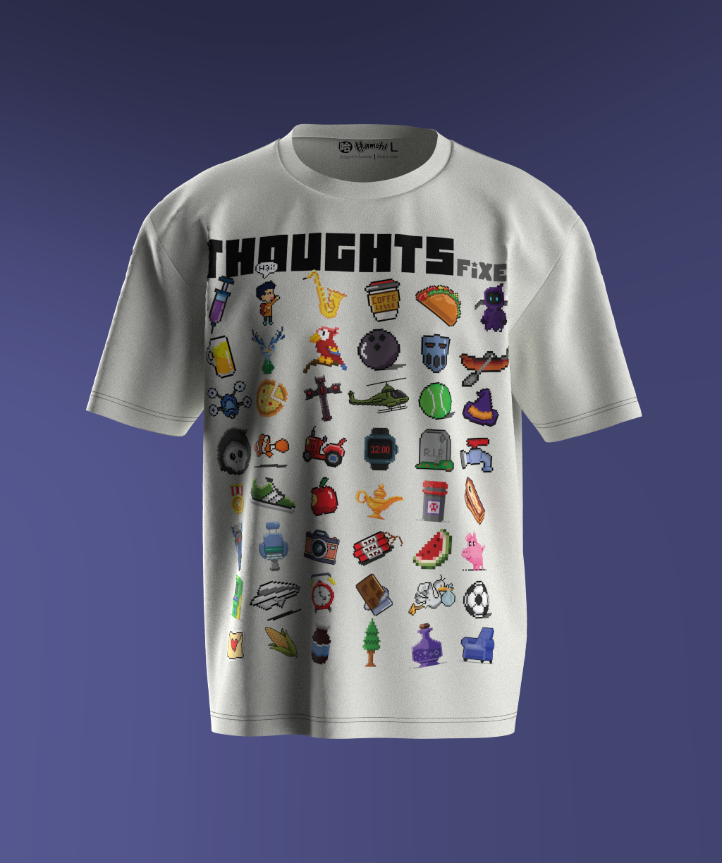 Thoughts Fix Print T-shirt - White