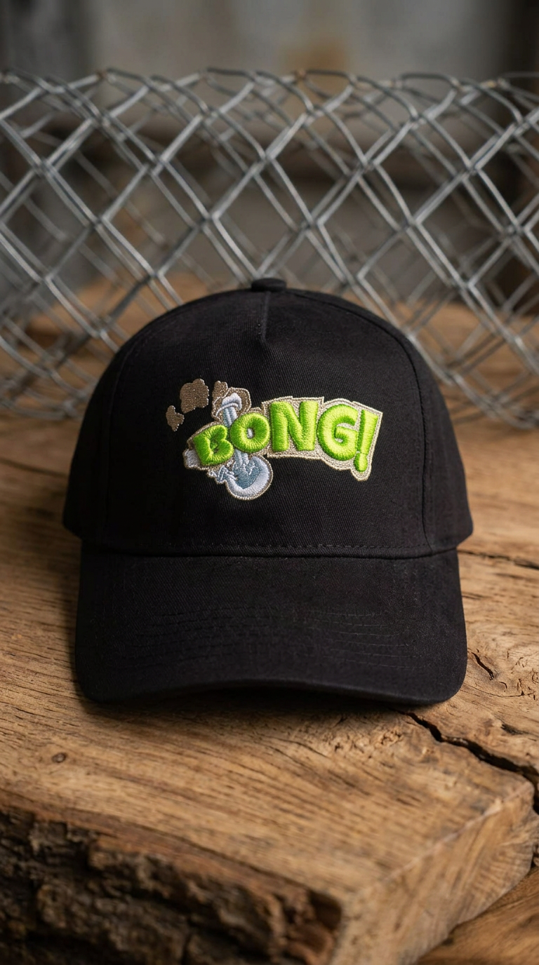 Bong 3DEmbroidery Cap - Black