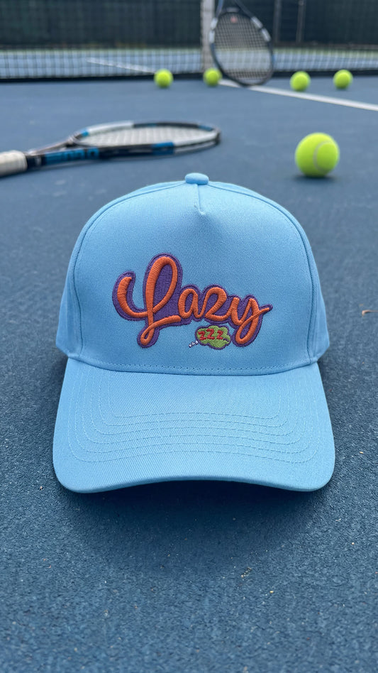 Lazy  Embroidery Cap - Sky Blue