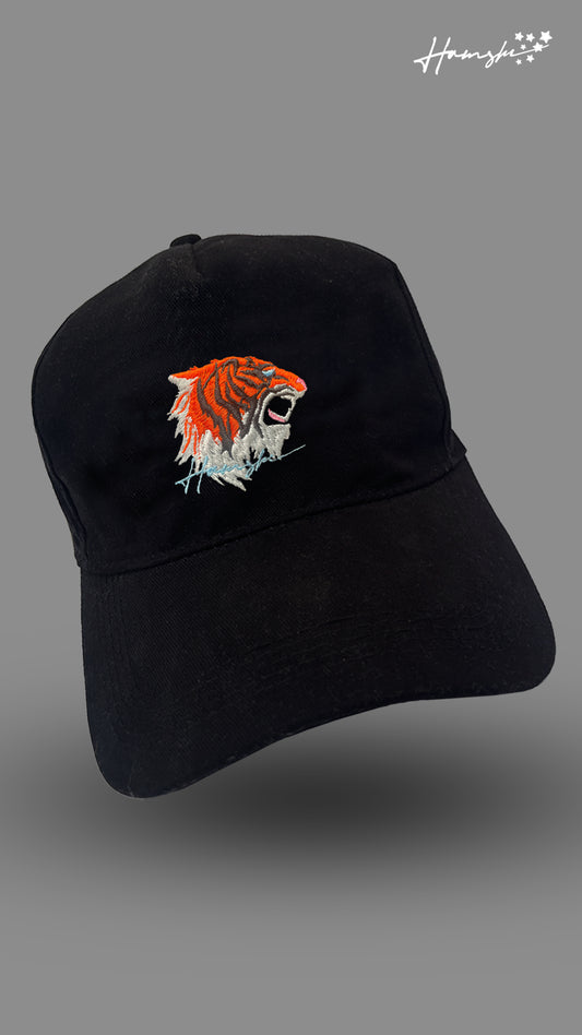 Tiger Embroidery Cap - Black
