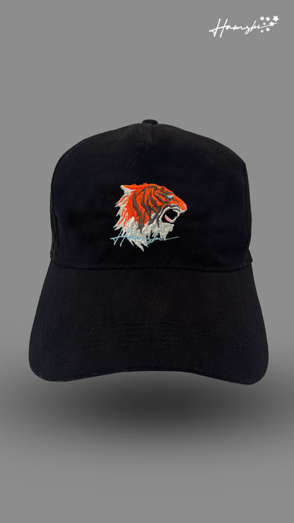 Tiger Embroidery Cap - Black