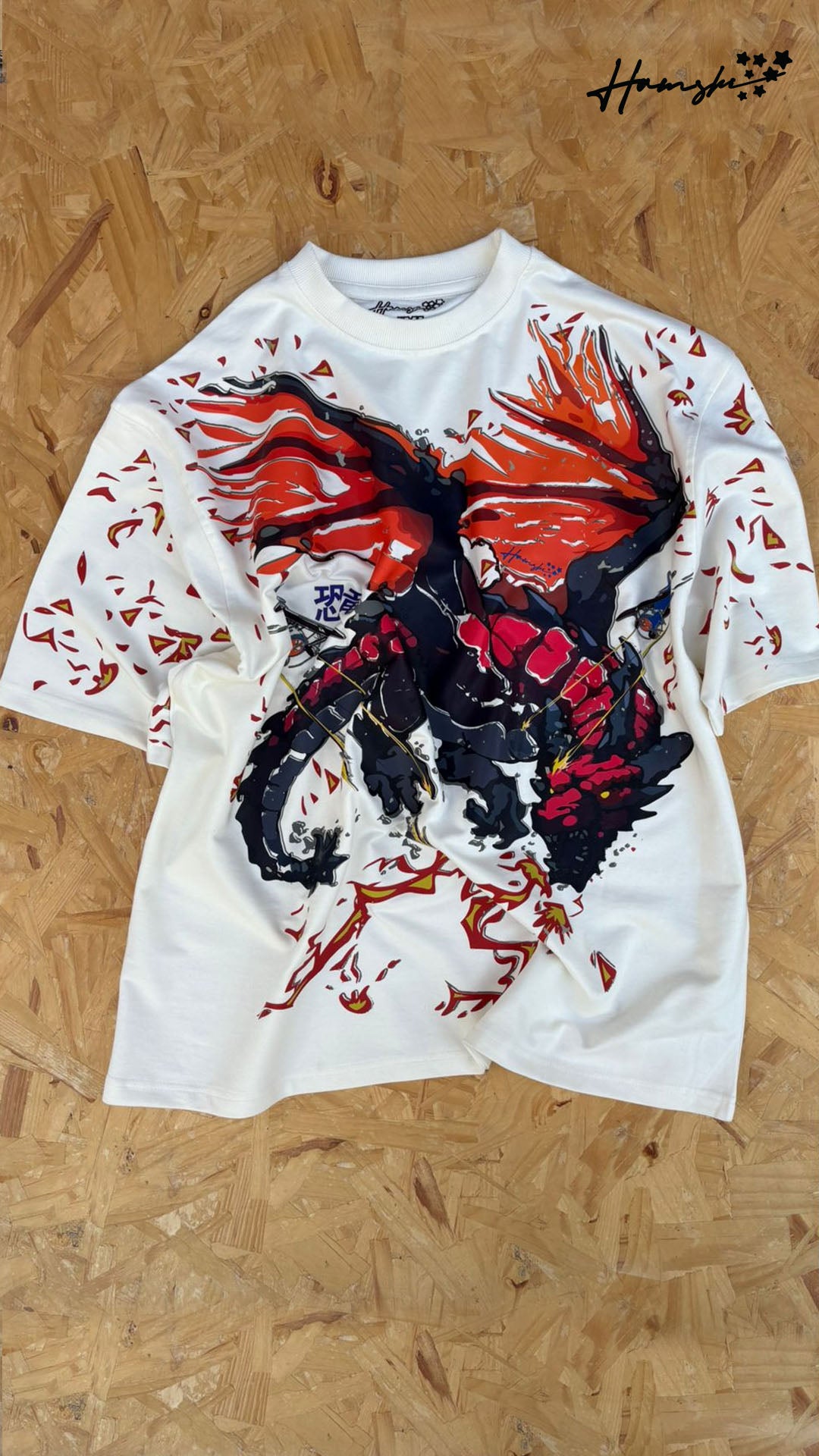 Monster Burn All Over Print T-shirt - White