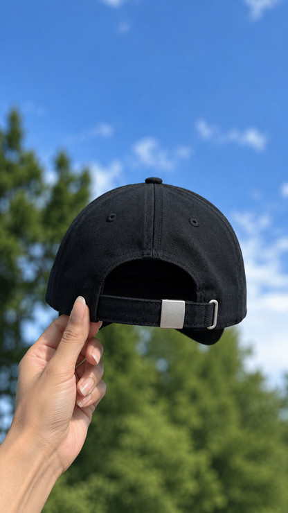 Birds Embroidery Cap - Black