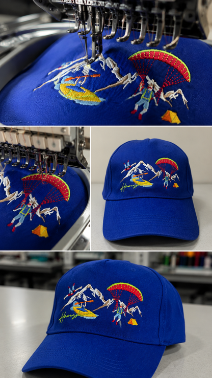 Mountaineer Embroidery Cap - Blue