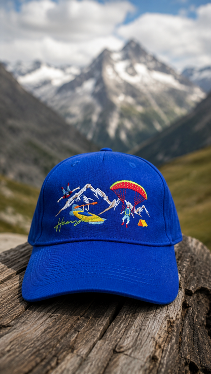 Mountaineer Embroidery Cap - Blue