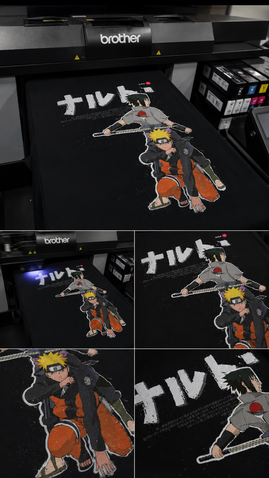 Naruto Two Print T-shirt - Black
