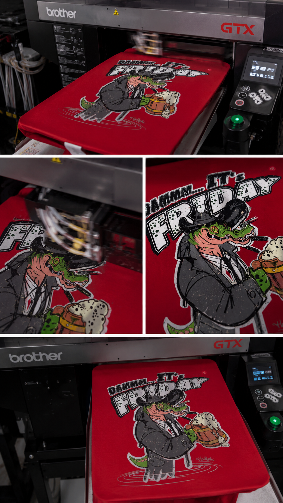 Its Friday Print T-shirt - Red