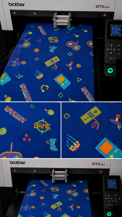 Retro Gaming All Over Print T-shirt -Blue