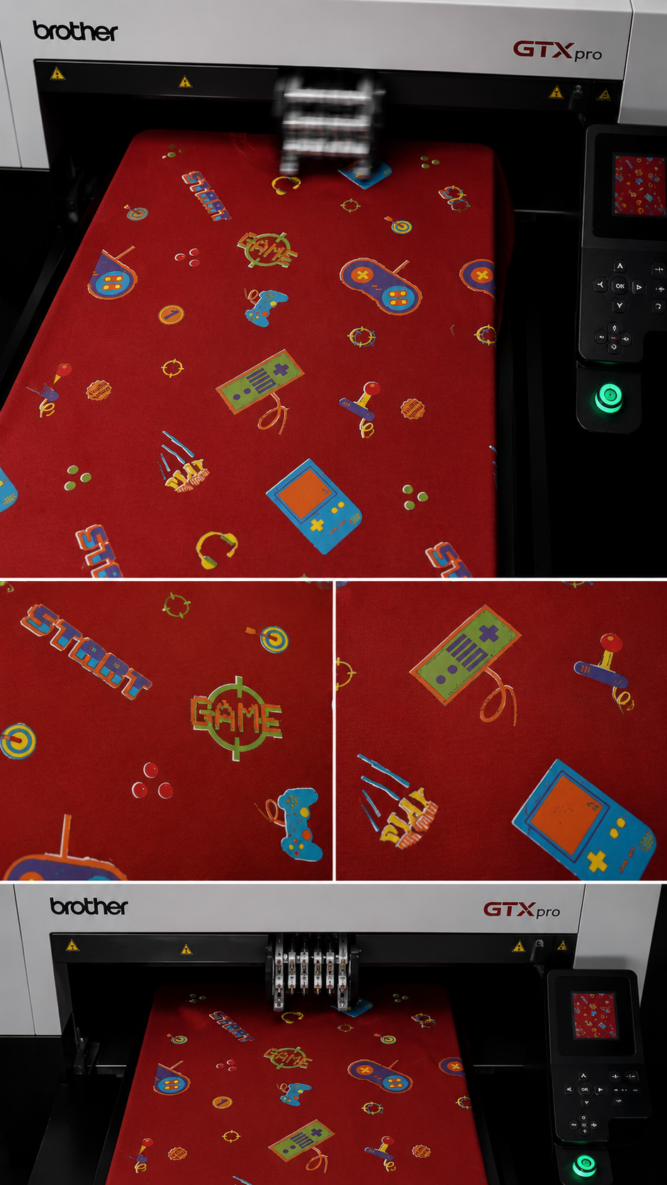 Retro Gaming All Over Print T-shirt - Red