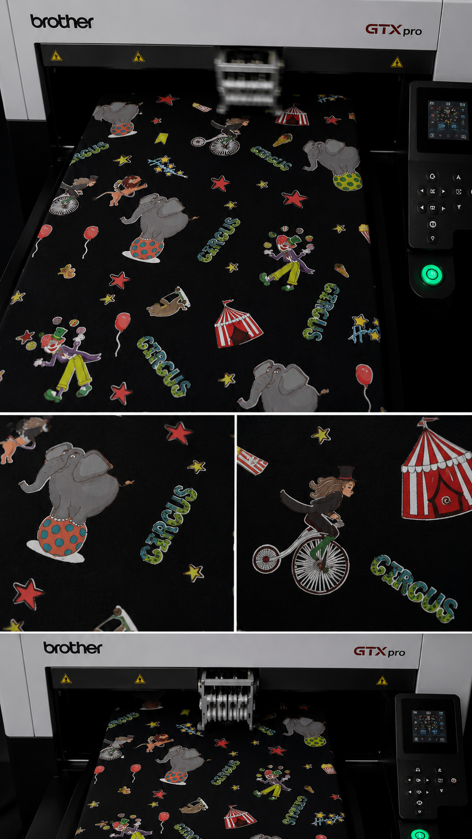 Circus All Over Print T-shirt - Black