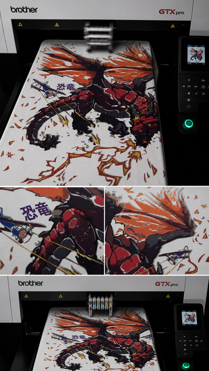 Monster Burn All Over Print T-shirt - White