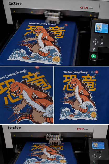 King Dyno Print T-shirt - Royal Blue