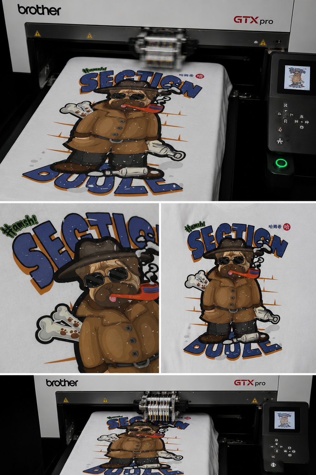 Booze Dog Print Print T-shirt - White