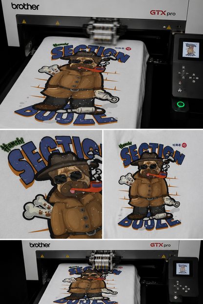 Booze Dog Print Print T-shirt - White