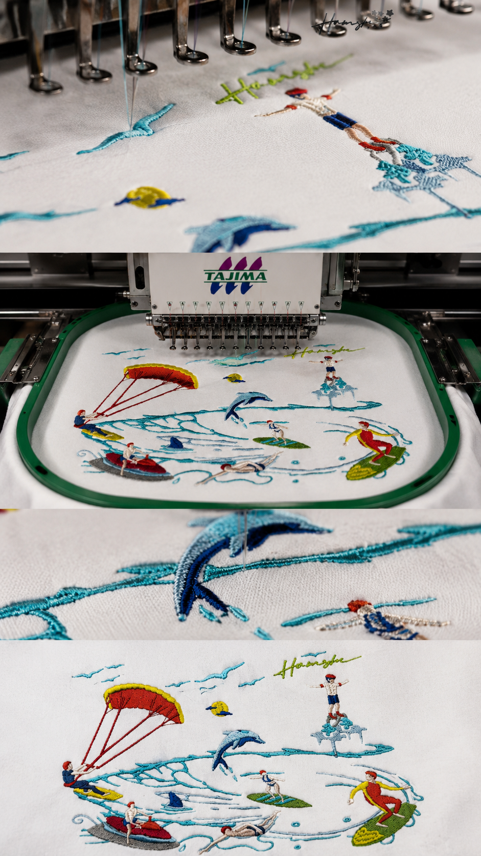 Sea Surfers Embroidery T-shirt - White
