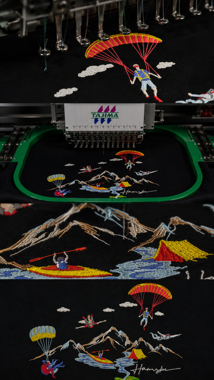 Mountaineers Embroidery T-shirt - Black