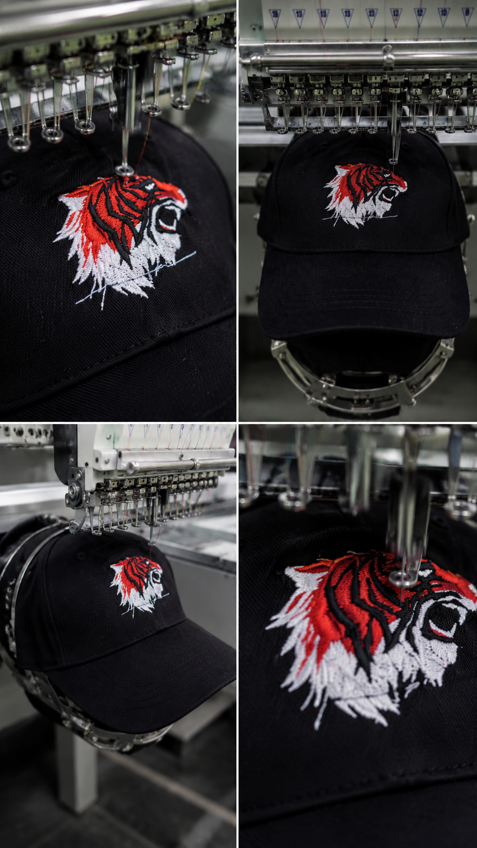 Tiger Embroidery Cap - Black