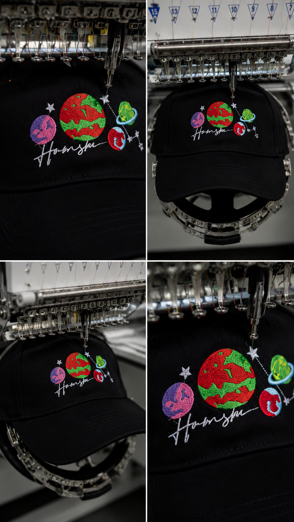 Galaxy Embroidery Cap - Black