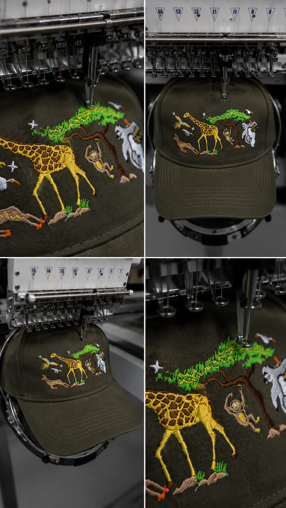 Wild Life Embroidery Cap - Military Green olive