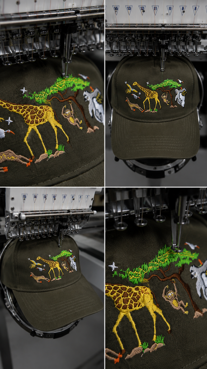Wild Life Embroidery Cap - Military Green olive