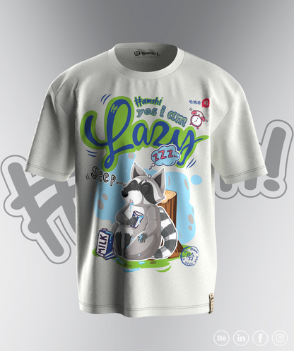 Lazy Fox Print T-shirt - White