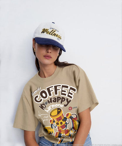 Coffee Happy Hormone T-shirt - Beige