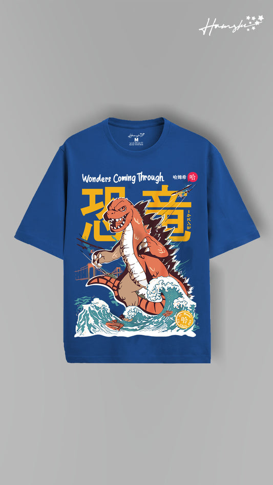 King Dyno Print T-shirt - Royal Blue
