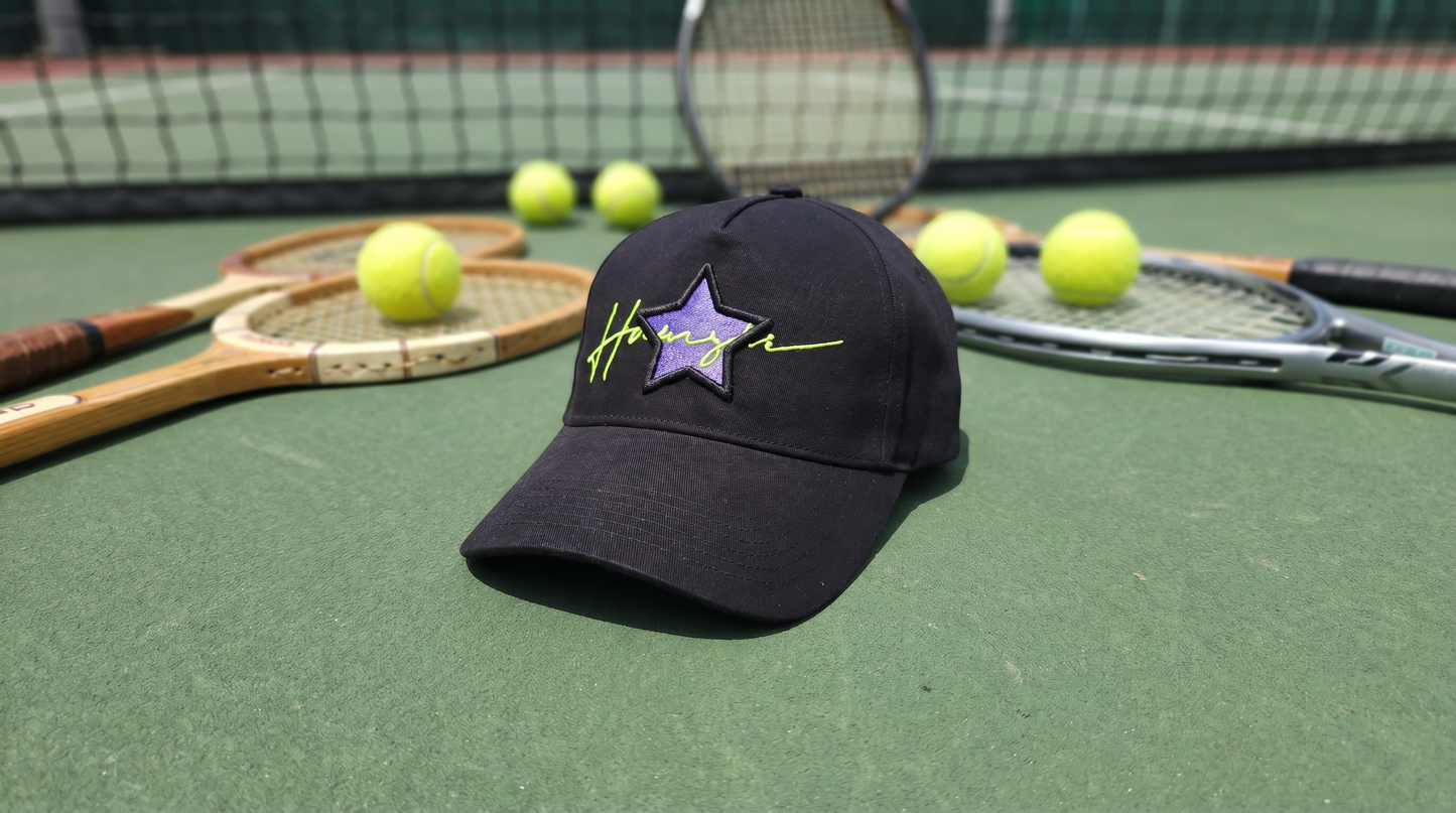 One Star 3D Embroidery Cap - Black