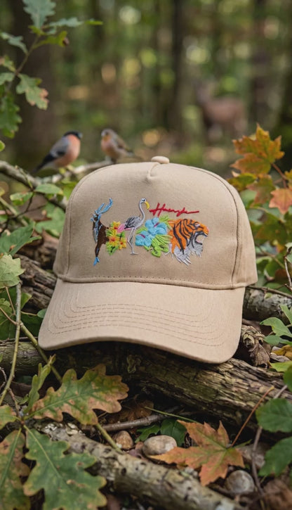 Jungle Embroidery Cap - Beige