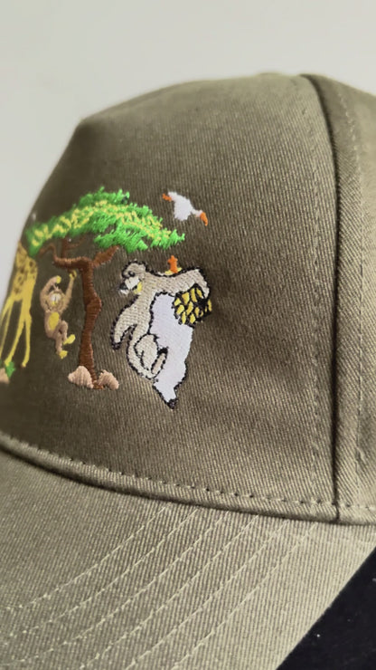 Wild Life Embroidery Cap - Military Green olive