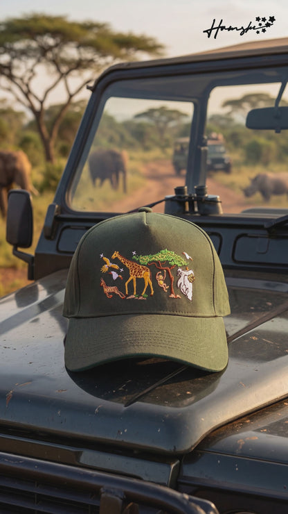 Wild Life Embroidery Cap - Military Green olive