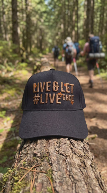 Live & Let Live Embroidery Cap - Black